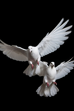 白鸽自然和平象征摄影图
