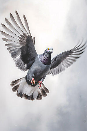 白鸽和平象征自然摄影图