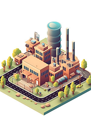 工厂厂区工业园区模型