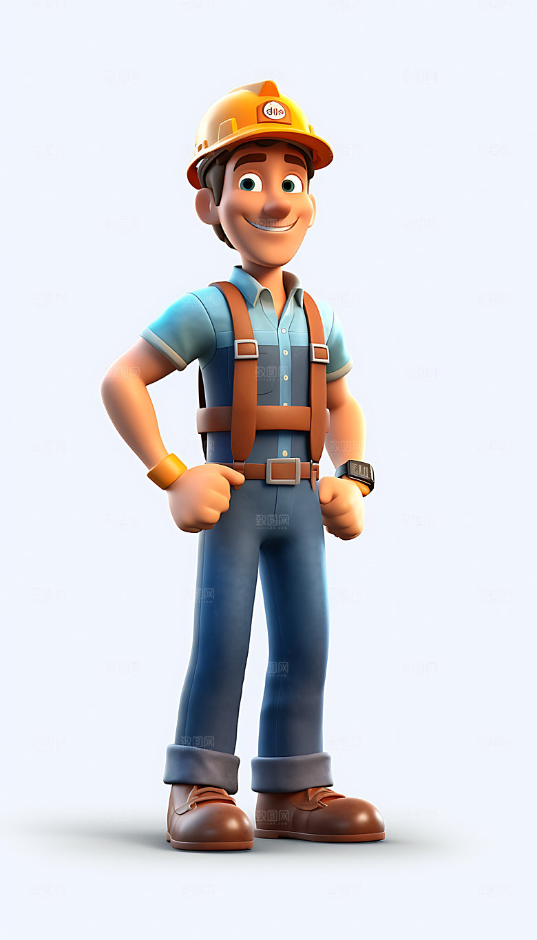 工程师立体3D人物模型