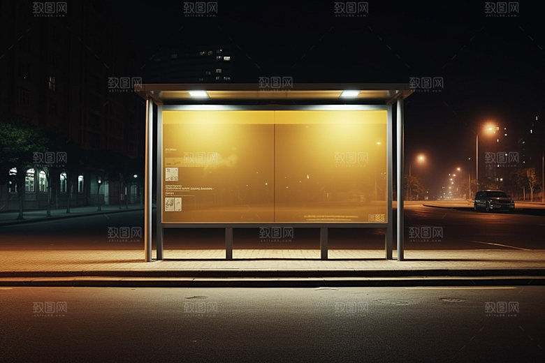 站台灯箱高清灯箱广告样机