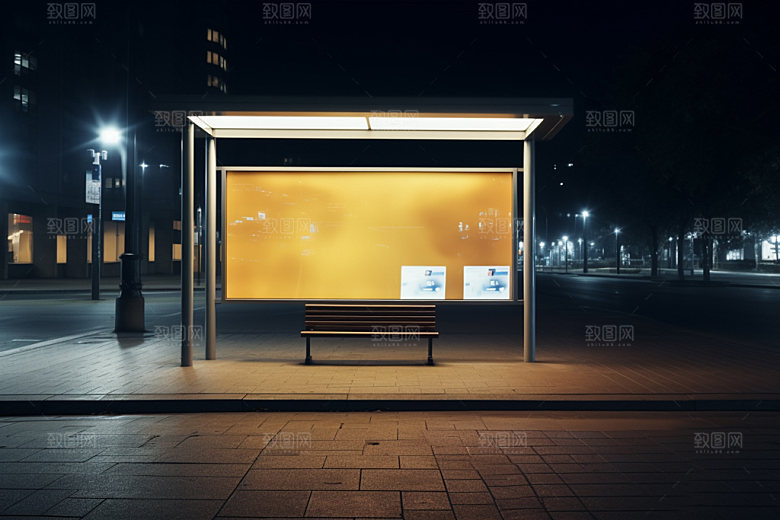 站台灯箱高清展示样机