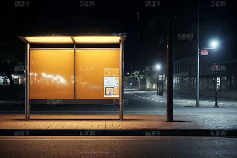 站台灯箱灯箱广告展示样机
