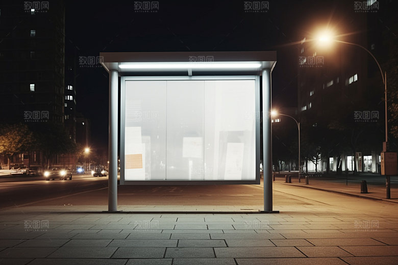 站台灯箱展示灯箱广告样机