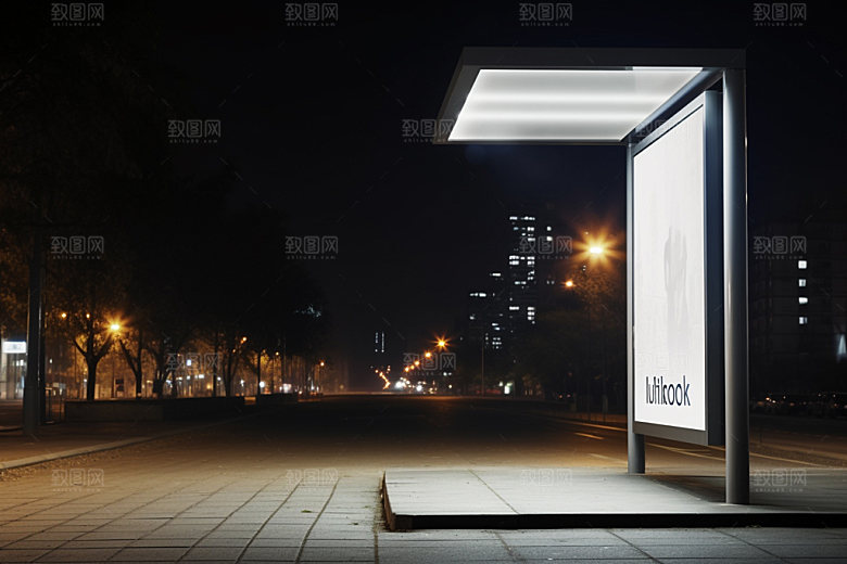 站台灯箱展示灯箱广告样机