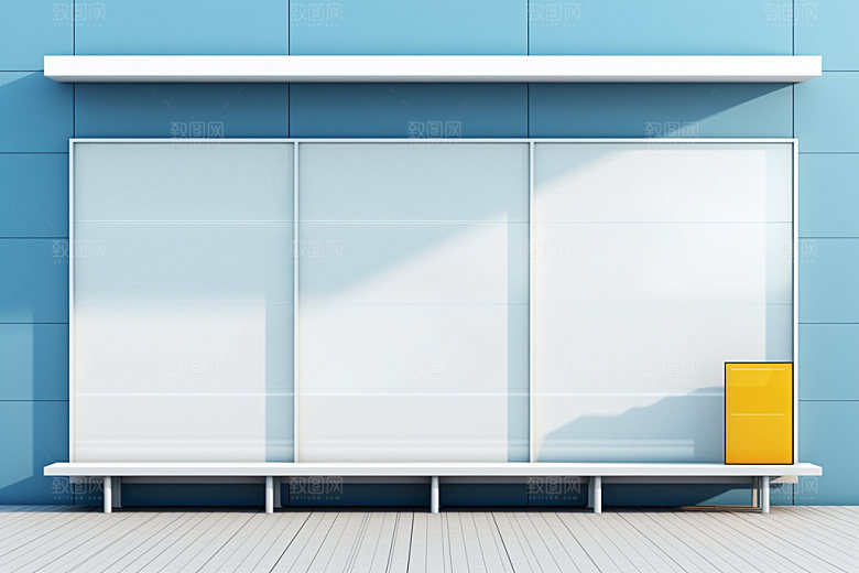 站台灯箱展示模型样机