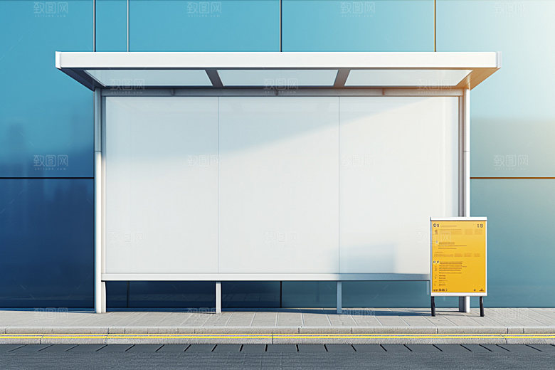 站台灯箱路边广告展示样机