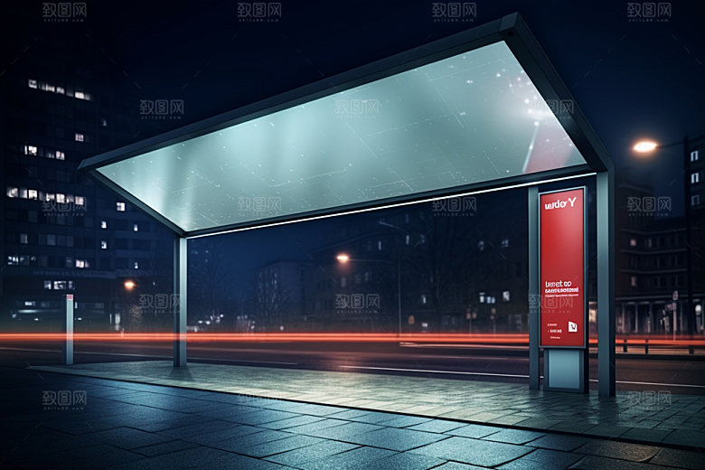 站台灯箱高清展示样机