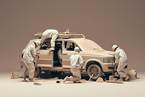 车辆维修3D立体白模