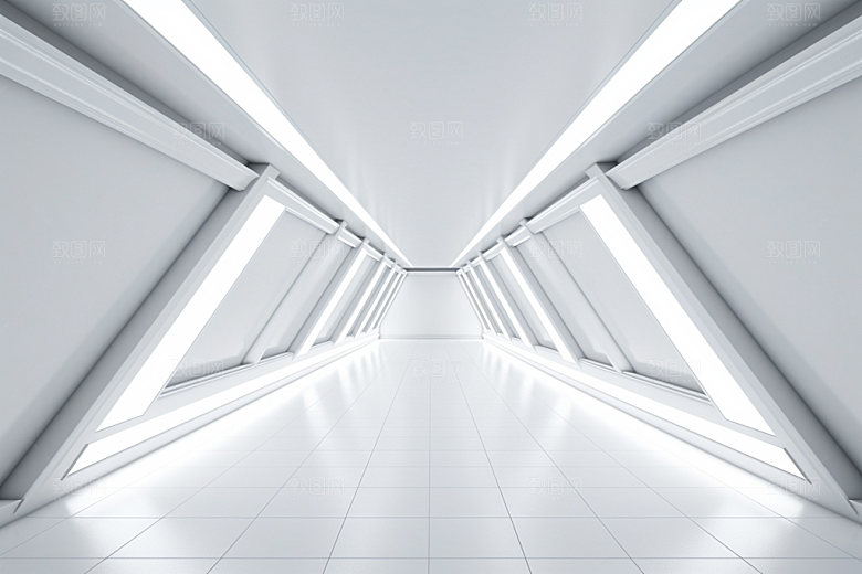 建筑空间白色简约背景图