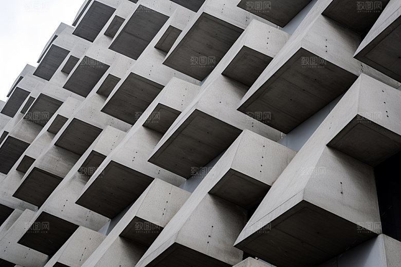 建筑空间3D大气背景图