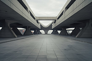 建筑空间质感透视背景图