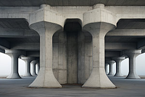 建筑空间透视几何背景图