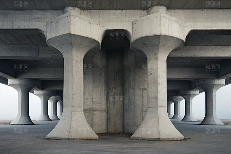 建筑空间透视几何背景图