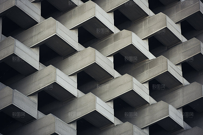 建筑空间工业感透视背景图