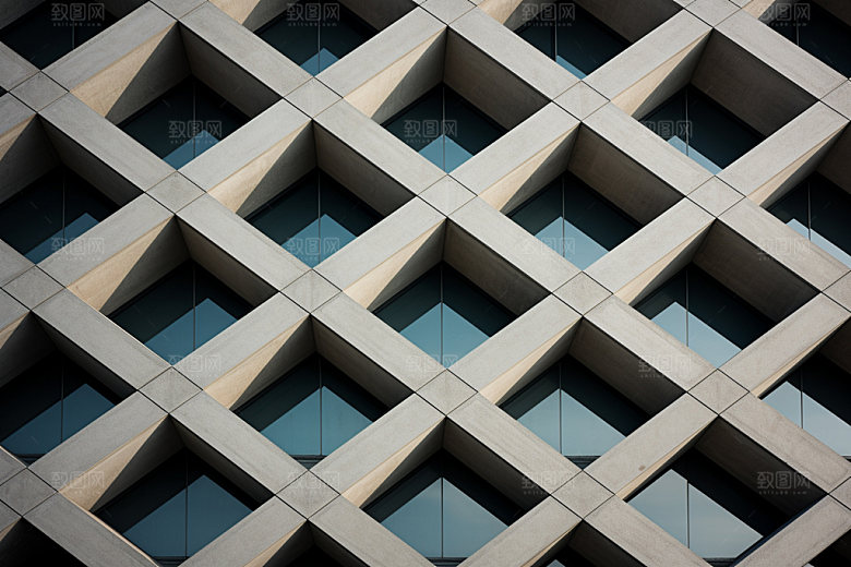 建筑空间工业感白色背景图