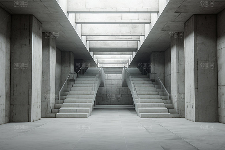 建筑空间工业感质感背景图