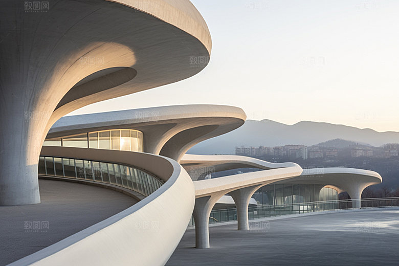 建筑空间质感工业感背景图