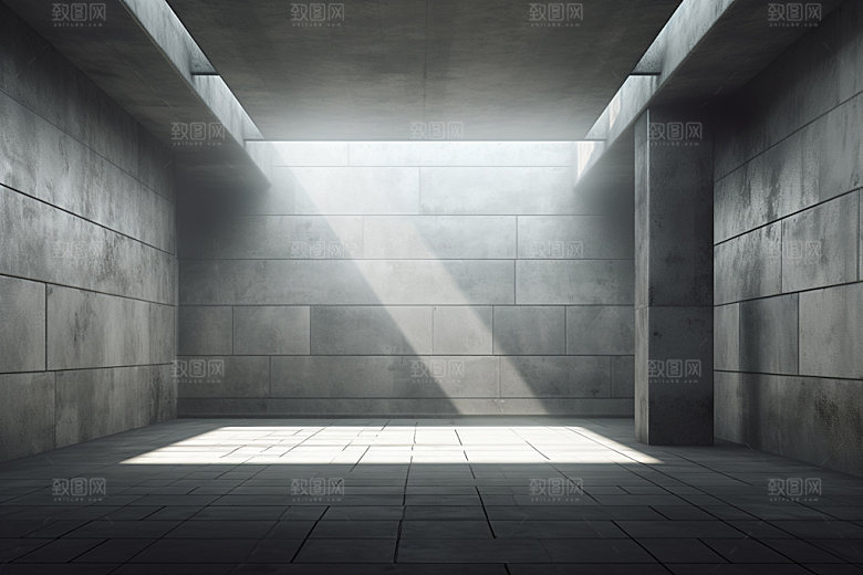 建筑空间质感透视背景图