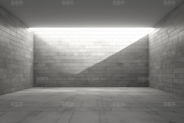 建筑空间简约白色背景图