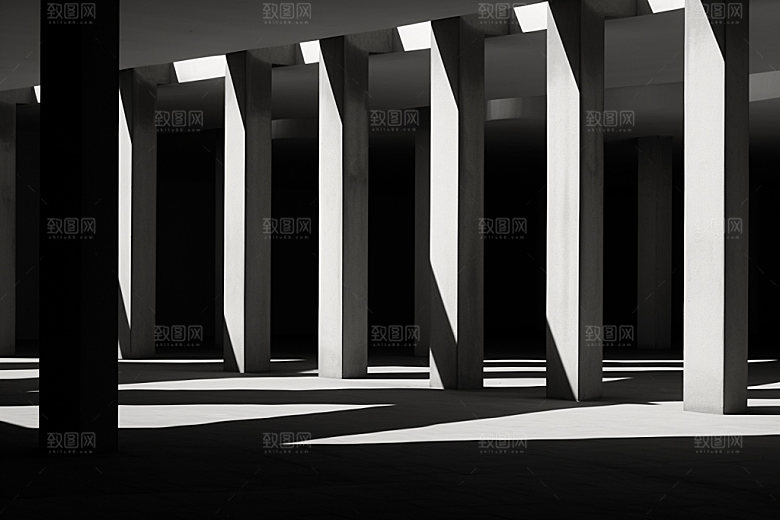 建筑空间透视简约背景图