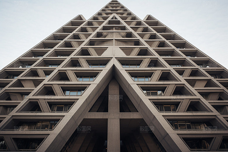 建筑空间透视简约背景图