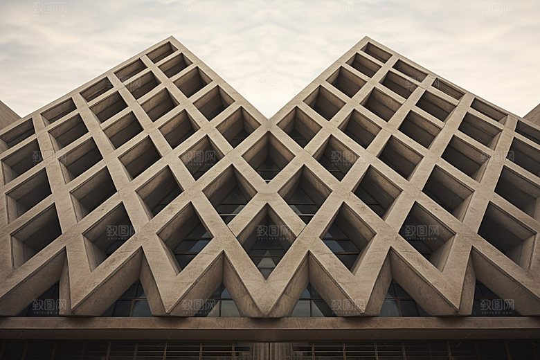建筑空间质感透视背景图