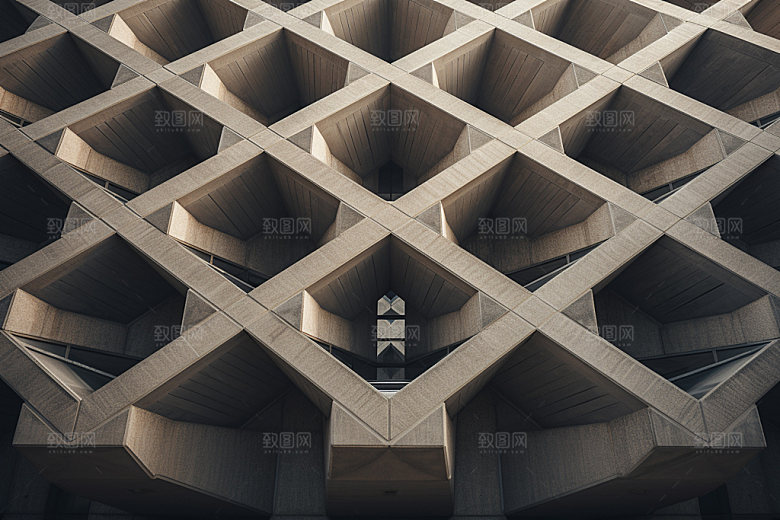 建筑空间大气3D背景图