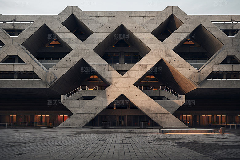 建筑空间工业感质感背景图