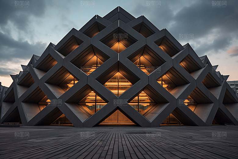 建筑空间白色工业感背景图