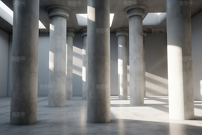 建筑空间透视质感背景图