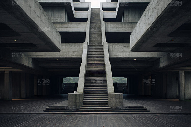 建筑空间大气工业感背景图