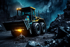 煤炭开采煤矿摄影图