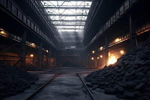 煤炭工业开采摄影图