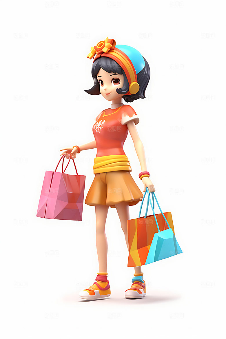 购物女孩采购消费模型