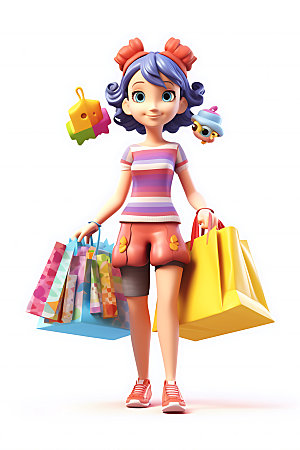 购物女孩采购消费模型