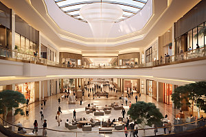 购物中心商场购物广场摄影图