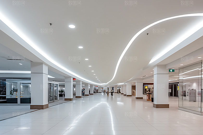 购物中心室内购物广场摄影图