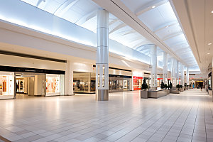 购物中心购物广场室内摄影图
