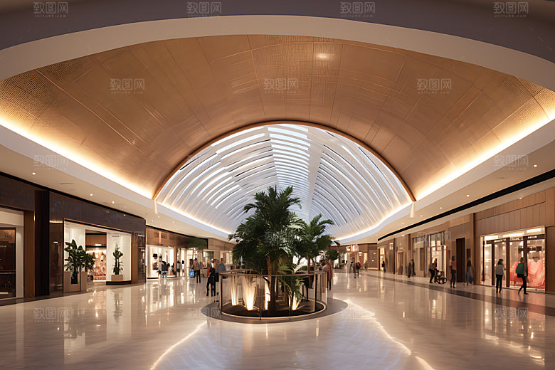 购物中心购物广场商业街区摄影图