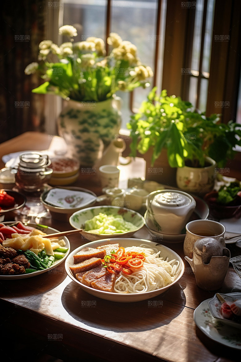 广式早茶美食摄影精致矢量素材
