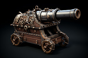 古代大炮3D立体模型