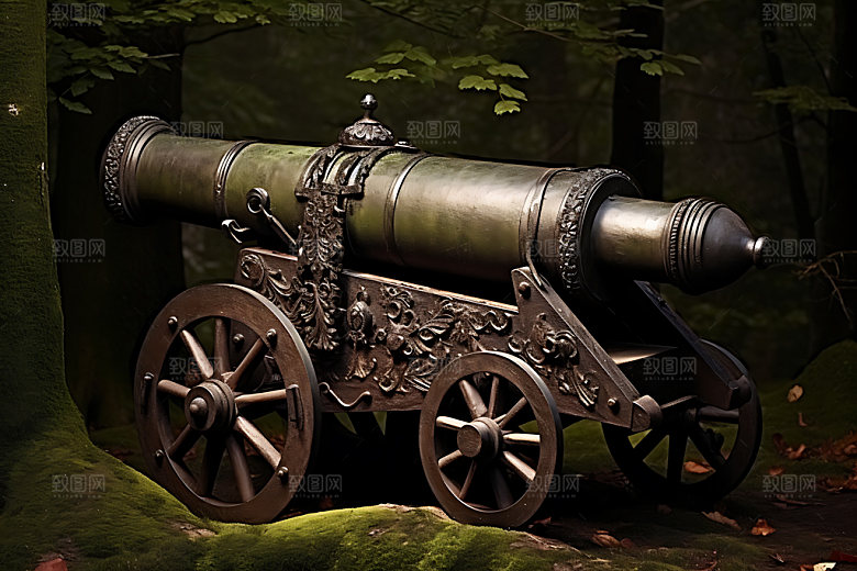 古代大炮武器火药模型