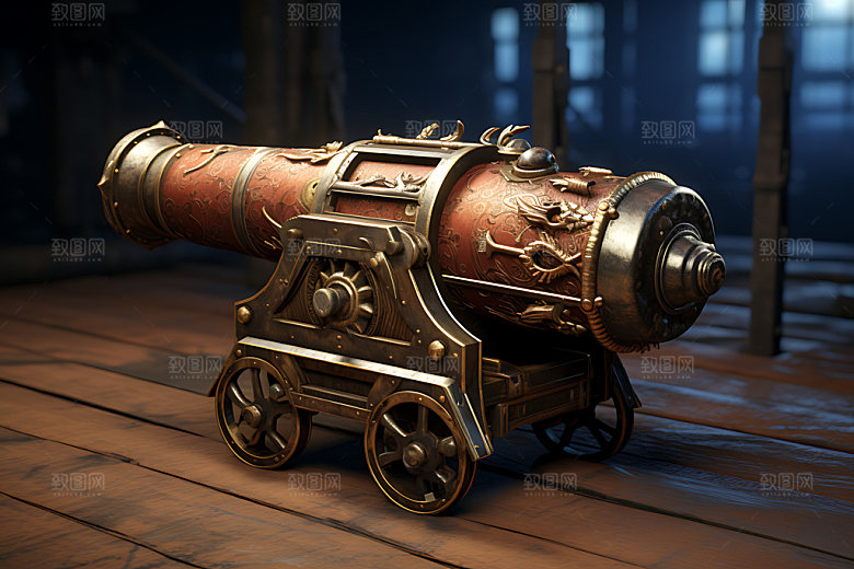 古代大炮火药武器模型