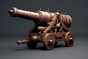 古代大炮战争3D模型