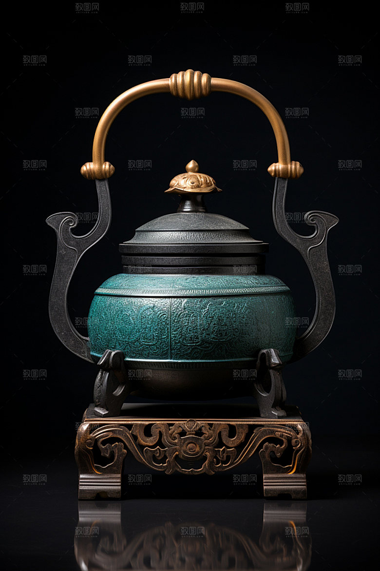 古董青铜器精美高清摄影图