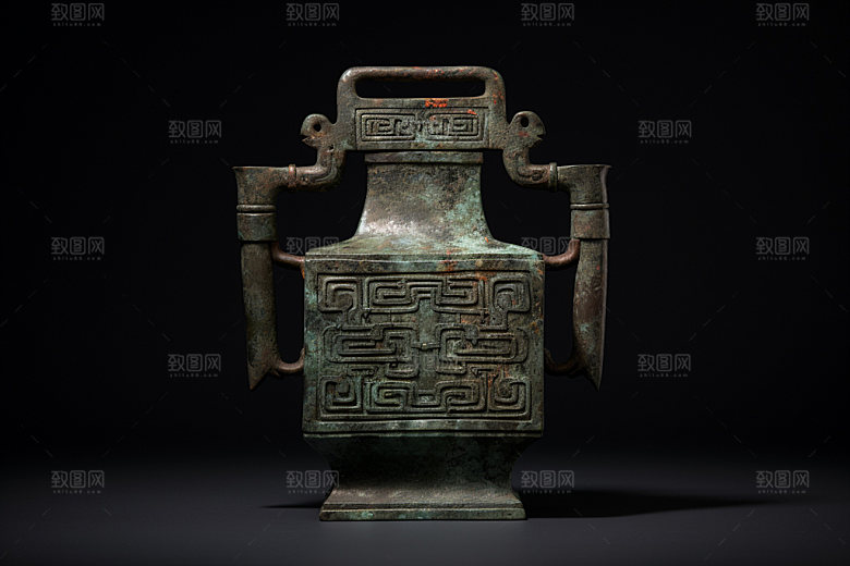 古董青铜器高清博物馆文物摄影图
