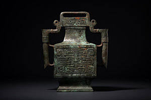 古董青铜器高清博物馆文物摄影图