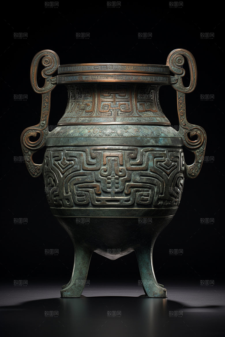 古董青铜器藏品精美摄影图