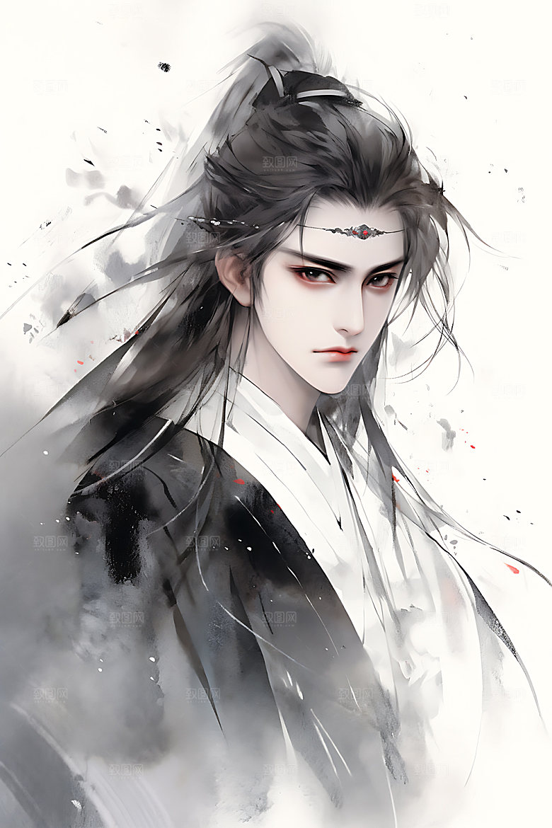 古风美少年人物少侠插画